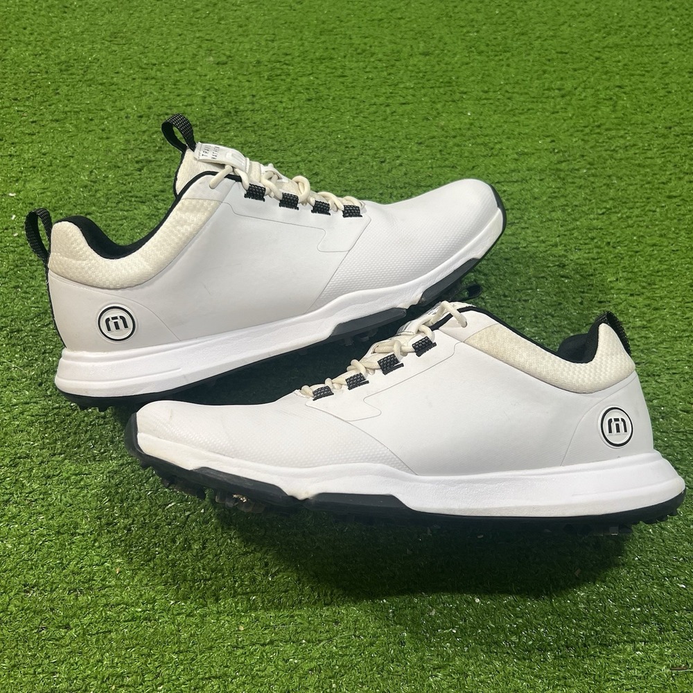 Travis Matthew Golf Shoes SZ 10 White The Ringer 2 EUC Performance Waterproof